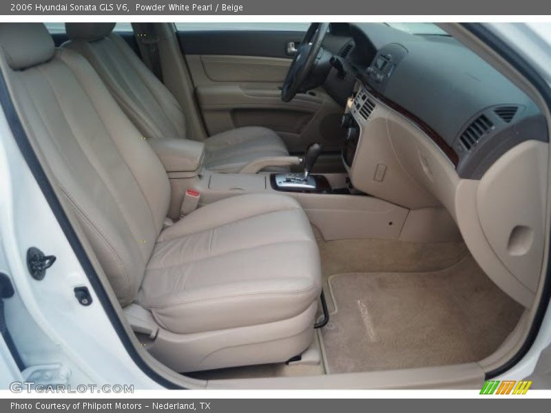 Powder White Pearl / Beige 2006 Hyundai Sonata GLS V6