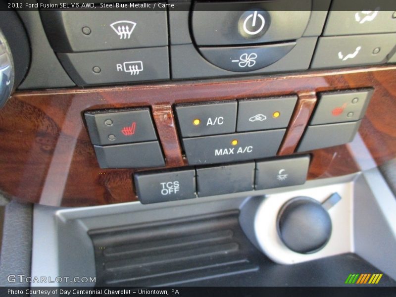 Steel Blue Metallic / Camel 2012 Ford Fusion SEL V6 AWD