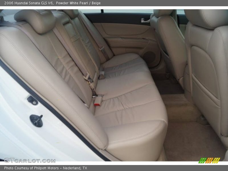 Powder White Pearl / Beige 2006 Hyundai Sonata GLS V6