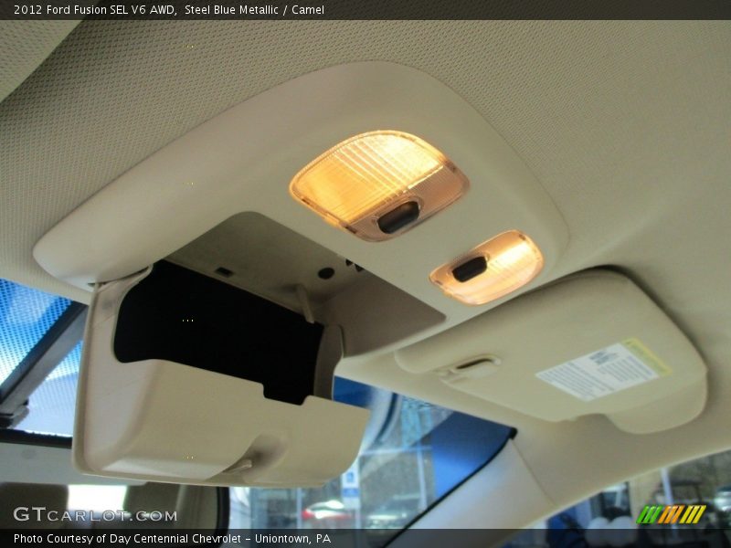 Steel Blue Metallic / Camel 2012 Ford Fusion SEL V6 AWD