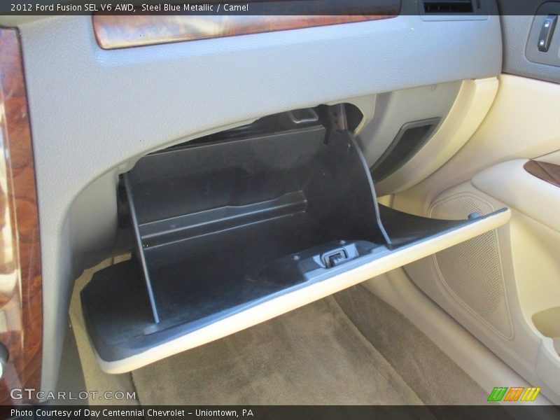 Steel Blue Metallic / Camel 2012 Ford Fusion SEL V6 AWD