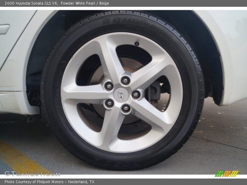 Powder White Pearl / Beige 2006 Hyundai Sonata GLS V6