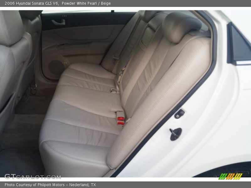 Powder White Pearl / Beige 2006 Hyundai Sonata GLS V6