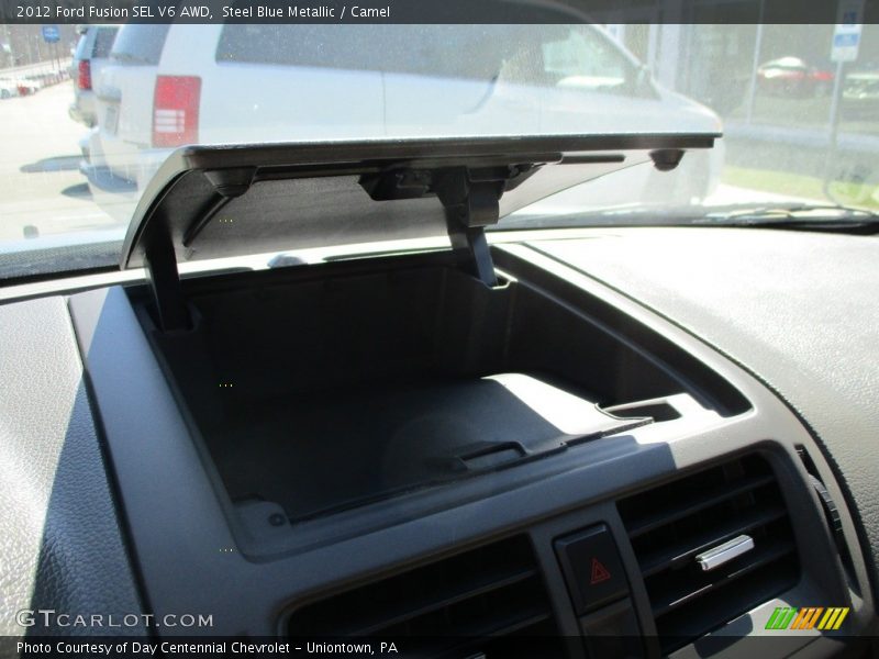 Steel Blue Metallic / Camel 2012 Ford Fusion SEL V6 AWD