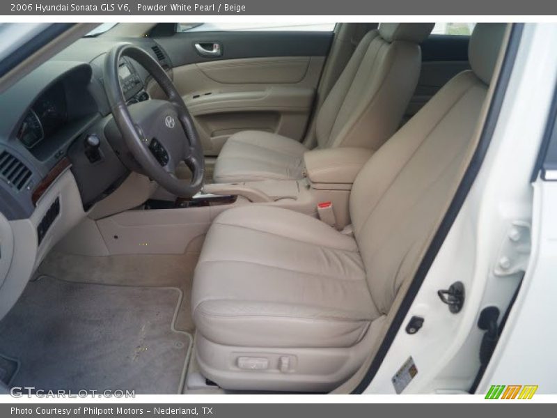 Powder White Pearl / Beige 2006 Hyundai Sonata GLS V6