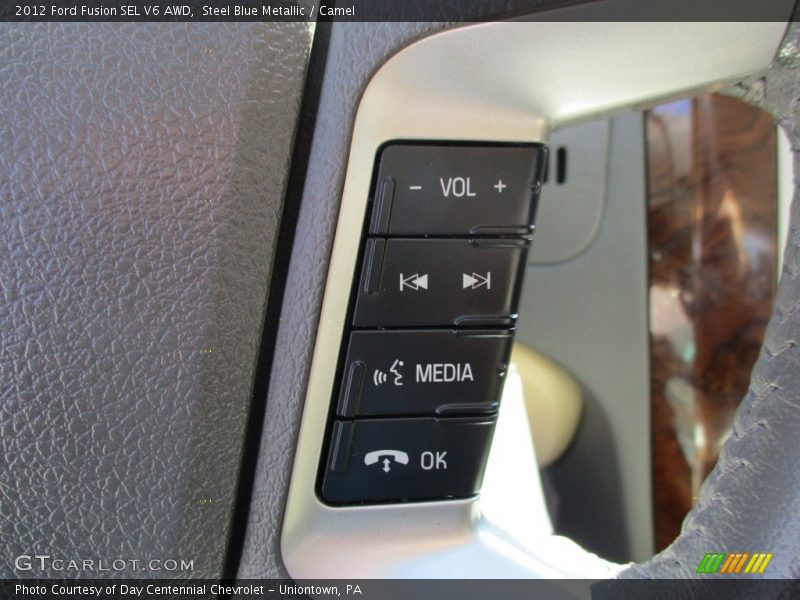 Steel Blue Metallic / Camel 2012 Ford Fusion SEL V6 AWD