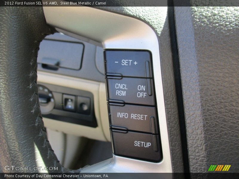 Steel Blue Metallic / Camel 2012 Ford Fusion SEL V6 AWD