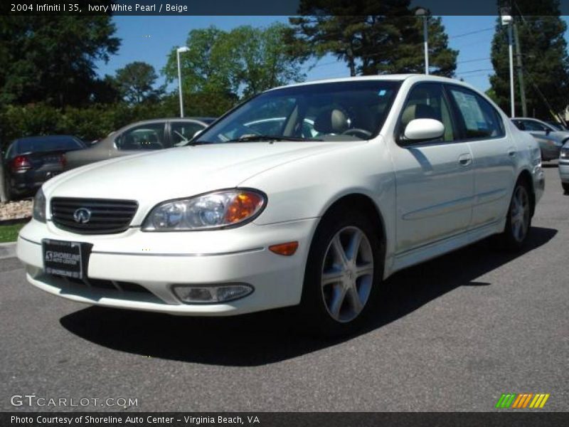 Ivory White Pearl / Beige 2004 Infiniti I 35