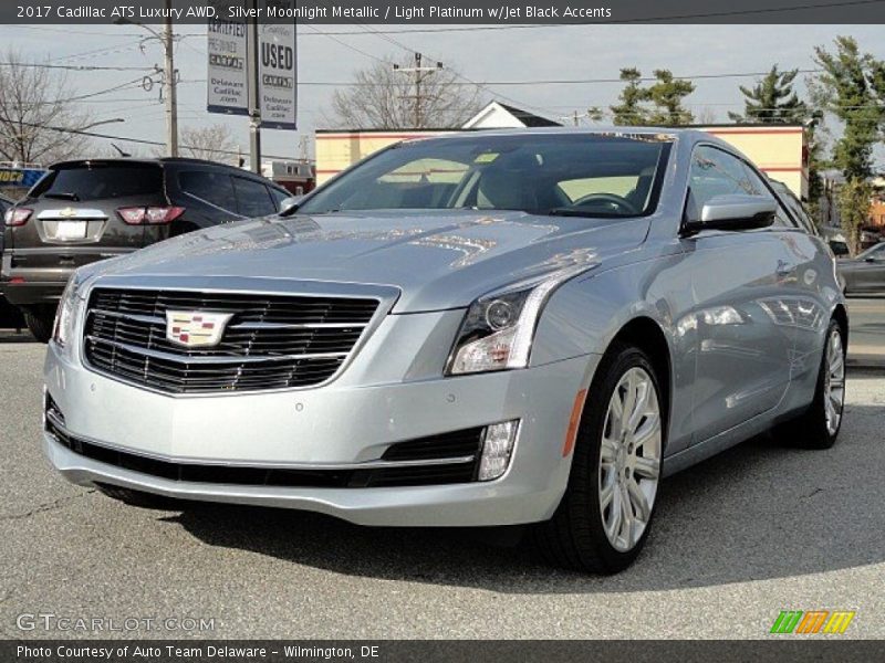 Silver Moonlight Metallic / Light Platinum w/Jet Black Accents 2017 Cadillac ATS Luxury AWD