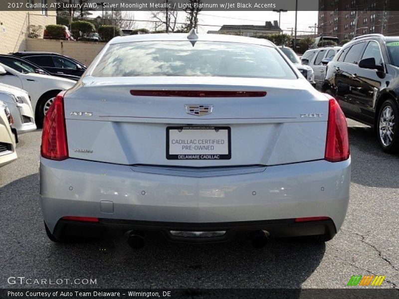Silver Moonlight Metallic / Light Platinum w/Jet Black Accents 2017 Cadillac ATS Luxury AWD