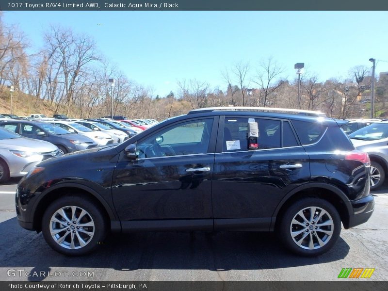 Galactic Aqua Mica / Black 2017 Toyota RAV4 Limited AWD