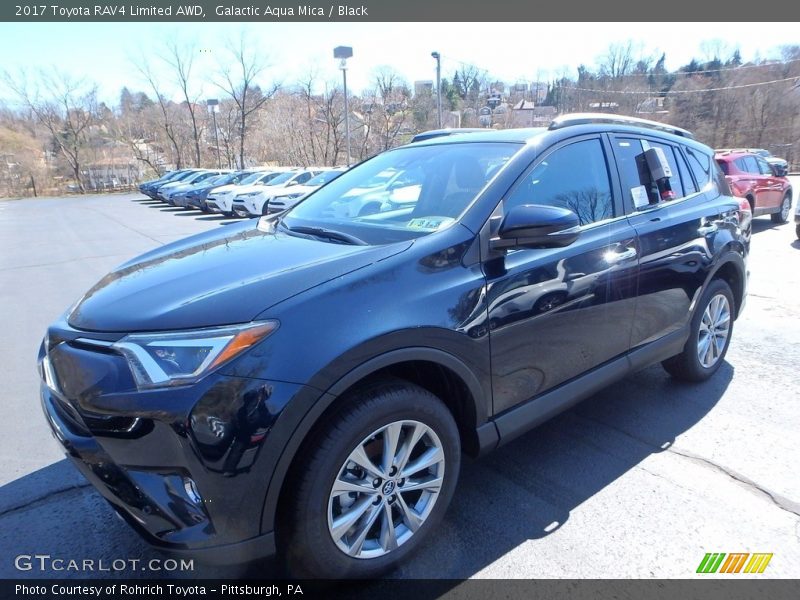 Galactic Aqua Mica / Black 2017 Toyota RAV4 Limited AWD