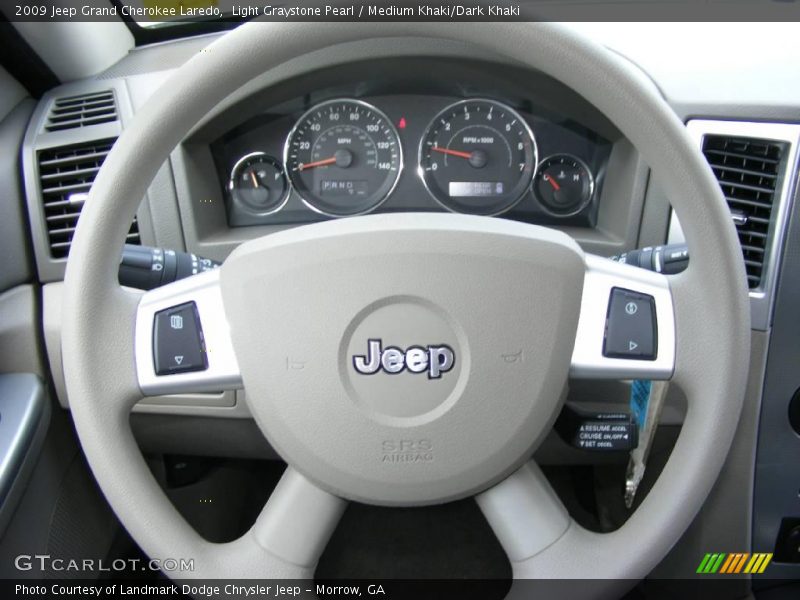 Light Graystone Pearl / Medium Khaki/Dark Khaki 2009 Jeep Grand Cherokee Laredo