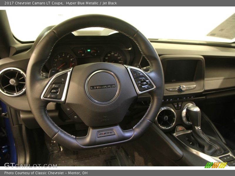 Hyper Blue Metallic / Jet Black 2017 Chevrolet Camaro LT Coupe