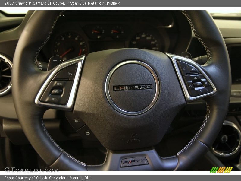 Hyper Blue Metallic / Jet Black 2017 Chevrolet Camaro LT Coupe