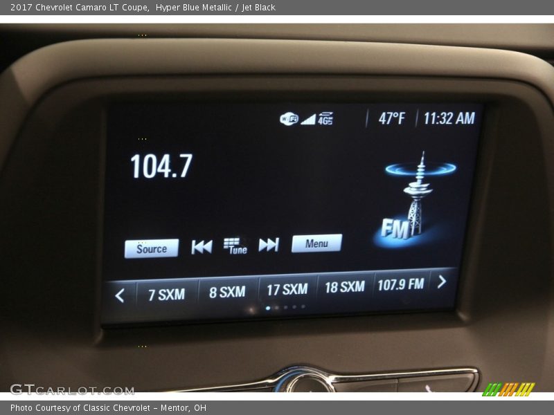 Hyper Blue Metallic / Jet Black 2017 Chevrolet Camaro LT Coupe