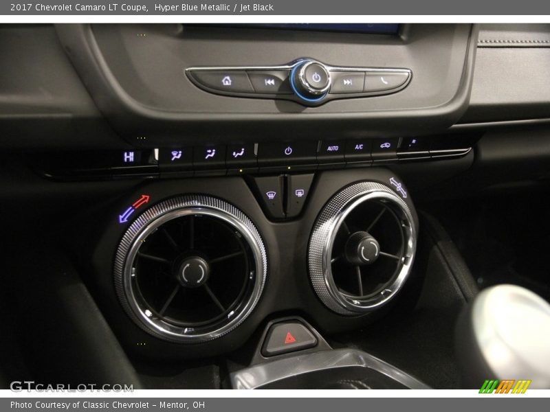 Hyper Blue Metallic / Jet Black 2017 Chevrolet Camaro LT Coupe