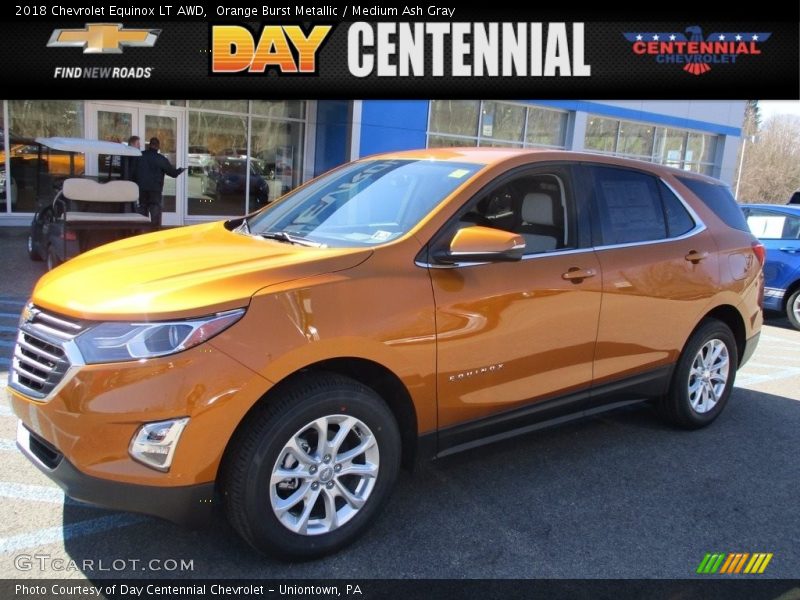 Orange Burst Metallic / Medium Ash Gray 2018 Chevrolet Equinox LT AWD