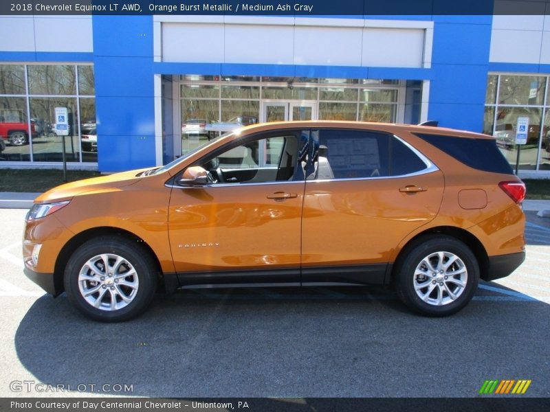 Orange Burst Metallic / Medium Ash Gray 2018 Chevrolet Equinox LT AWD