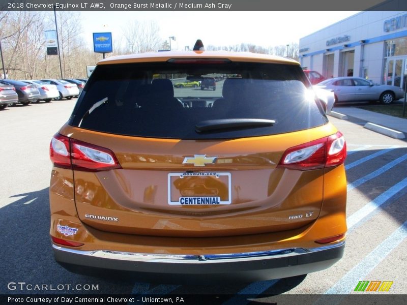 Orange Burst Metallic / Medium Ash Gray 2018 Chevrolet Equinox LT AWD