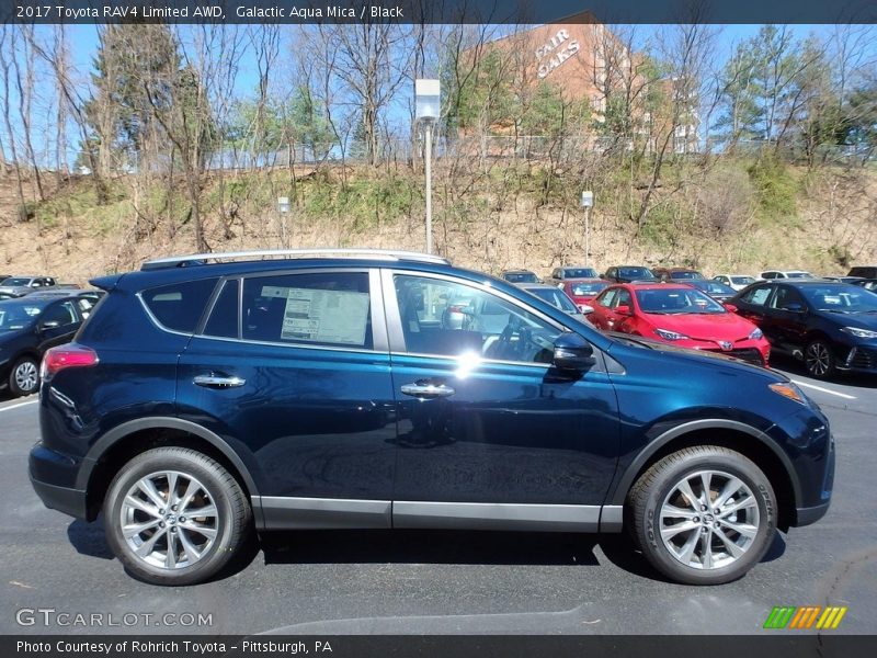 Galactic Aqua Mica / Black 2017 Toyota RAV4 Limited AWD