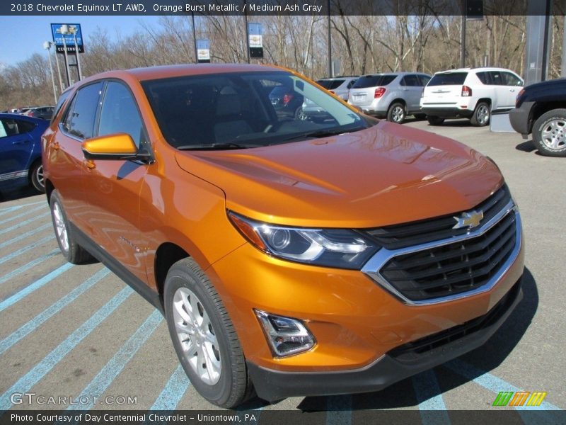 Orange Burst Metallic / Medium Ash Gray 2018 Chevrolet Equinox LT AWD