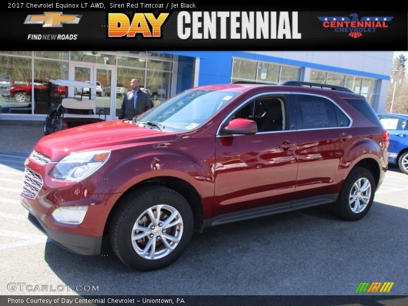 Siren Red Tintcoat / Jet Black 2017 Chevrolet Equinox LT AWD