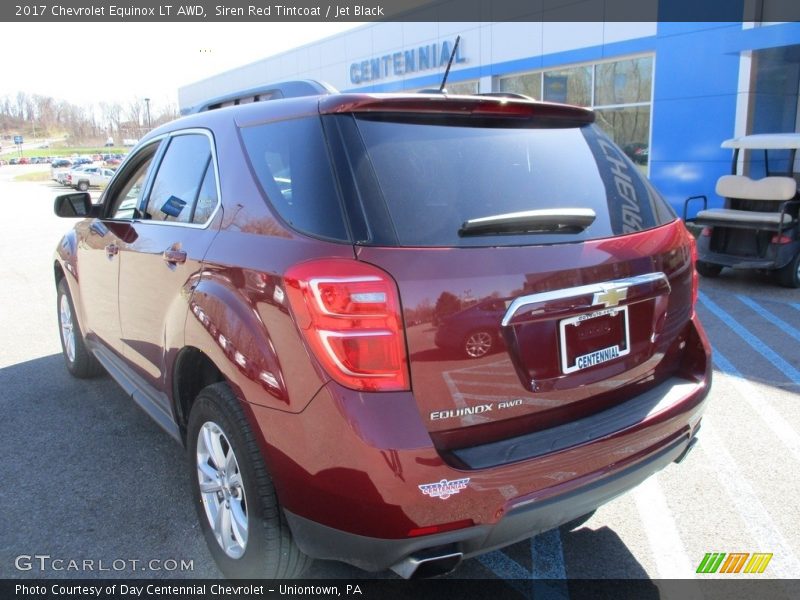 Siren Red Tintcoat / Jet Black 2017 Chevrolet Equinox LT AWD