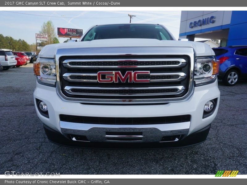Summit White / Cocoa/­Dune 2017 GMC Canyon SLT Crew Cab