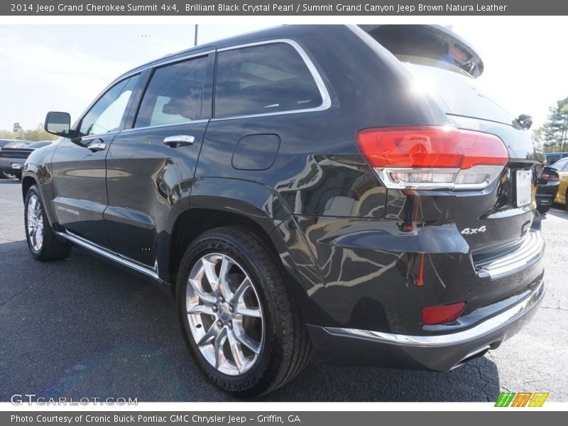 Brilliant Black Crystal Pearl / Summit Grand Canyon Jeep Brown Natura Leather 2014 Jeep Grand Cherokee Summit 4x4