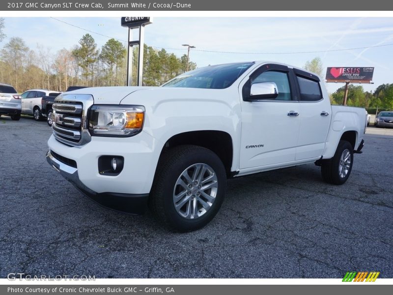 Summit White / Cocoa/­Dune 2017 GMC Canyon SLT Crew Cab