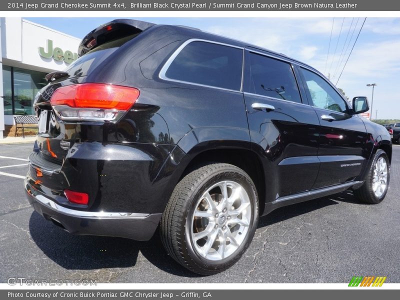 Brilliant Black Crystal Pearl / Summit Grand Canyon Jeep Brown Natura Leather 2014 Jeep Grand Cherokee Summit 4x4