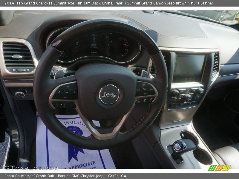 Brilliant Black Crystal Pearl / Summit Grand Canyon Jeep Brown Natura Leather 2014 Jeep Grand Cherokee Summit 4x4