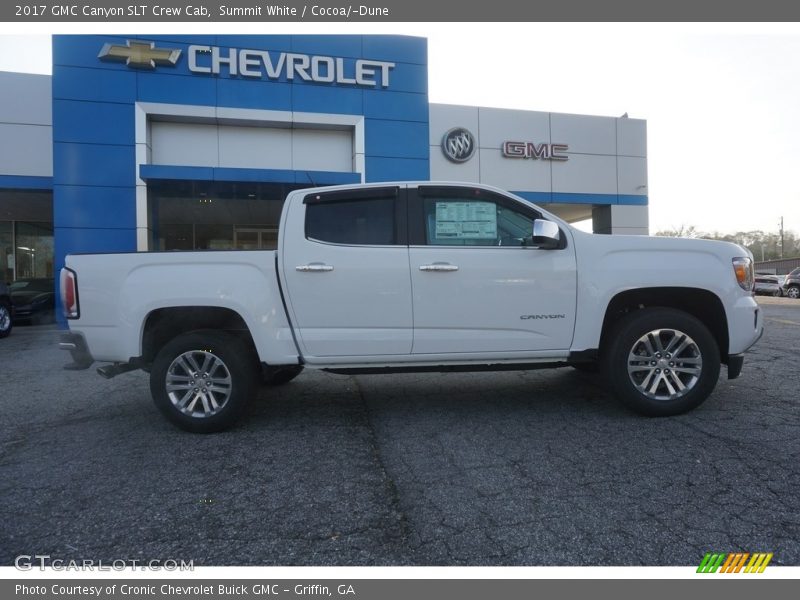 Summit White / Cocoa/­Dune 2017 GMC Canyon SLT Crew Cab