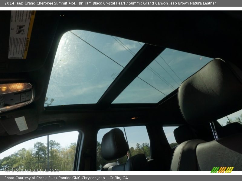 Brilliant Black Crystal Pearl / Summit Grand Canyon Jeep Brown Natura Leather 2014 Jeep Grand Cherokee Summit 4x4
