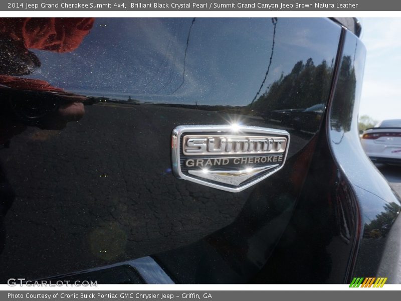 Brilliant Black Crystal Pearl / Summit Grand Canyon Jeep Brown Natura Leather 2014 Jeep Grand Cherokee Summit 4x4