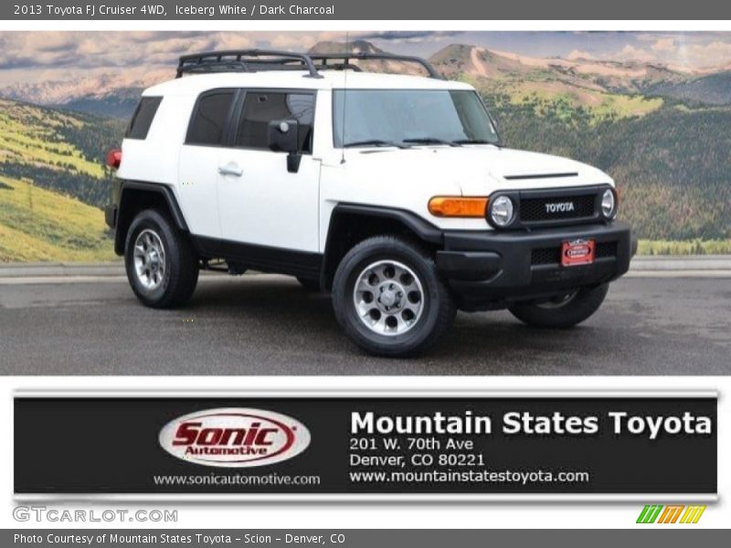 Iceberg White / Dark Charcoal 2013 Toyota FJ Cruiser 4WD