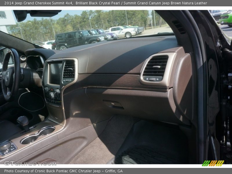 Brilliant Black Crystal Pearl / Summit Grand Canyon Jeep Brown Natura Leather 2014 Jeep Grand Cherokee Summit 4x4