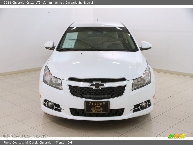 Summit White / Cocoa/Light Neutral 2012 Chevrolet Cruze LTZ