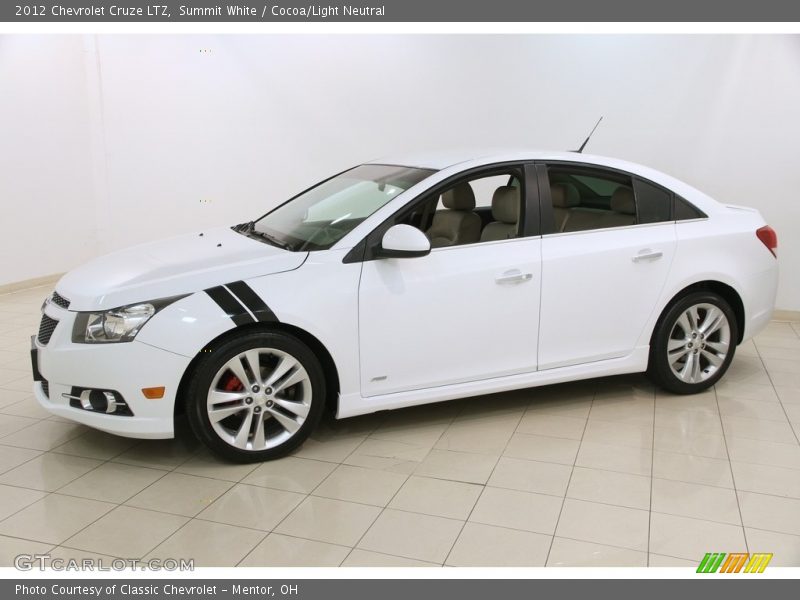 Summit White / Cocoa/Light Neutral 2012 Chevrolet Cruze LTZ