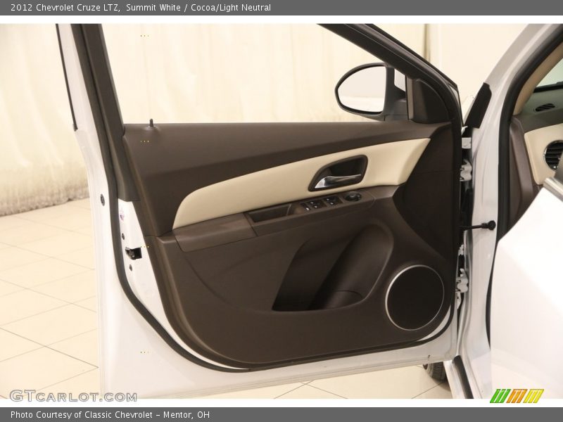 Summit White / Cocoa/Light Neutral 2012 Chevrolet Cruze LTZ