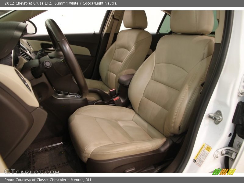 Summit White / Cocoa/Light Neutral 2012 Chevrolet Cruze LTZ