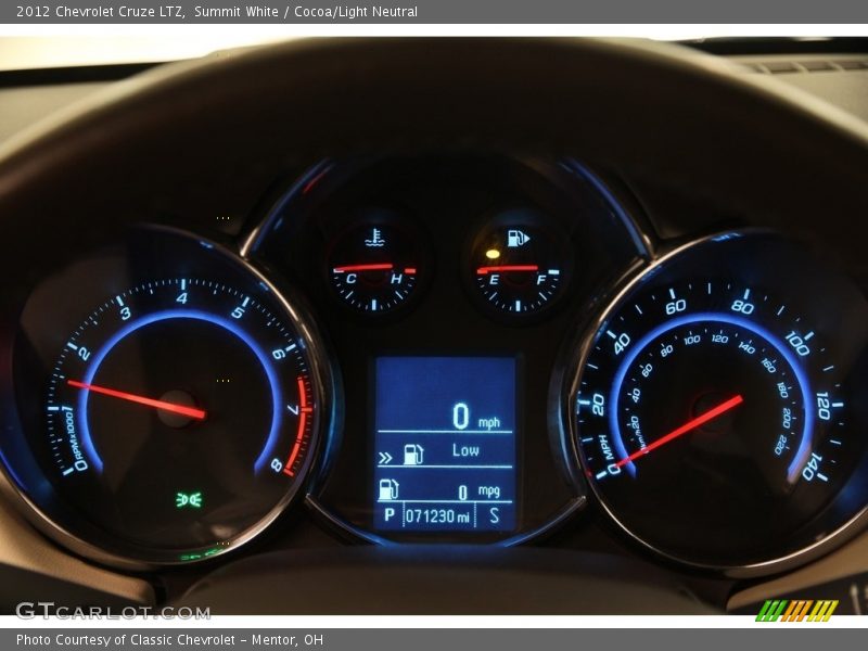 Summit White / Cocoa/Light Neutral 2012 Chevrolet Cruze LTZ
