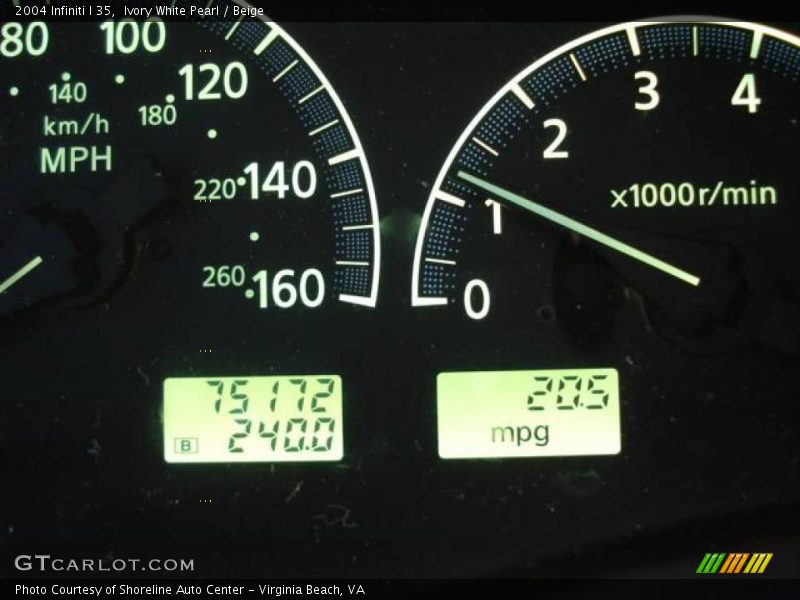 Ivory White Pearl / Beige 2004 Infiniti I 35