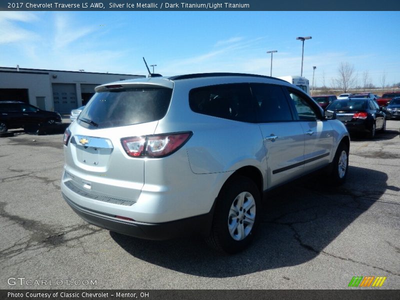 Silver Ice Metallic / Dark Titanium/Light Titanium 2017 Chevrolet Traverse LS AWD