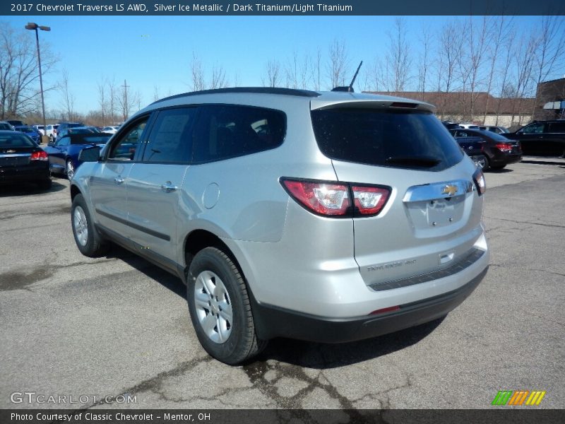 Silver Ice Metallic / Dark Titanium/Light Titanium 2017 Chevrolet Traverse LS AWD