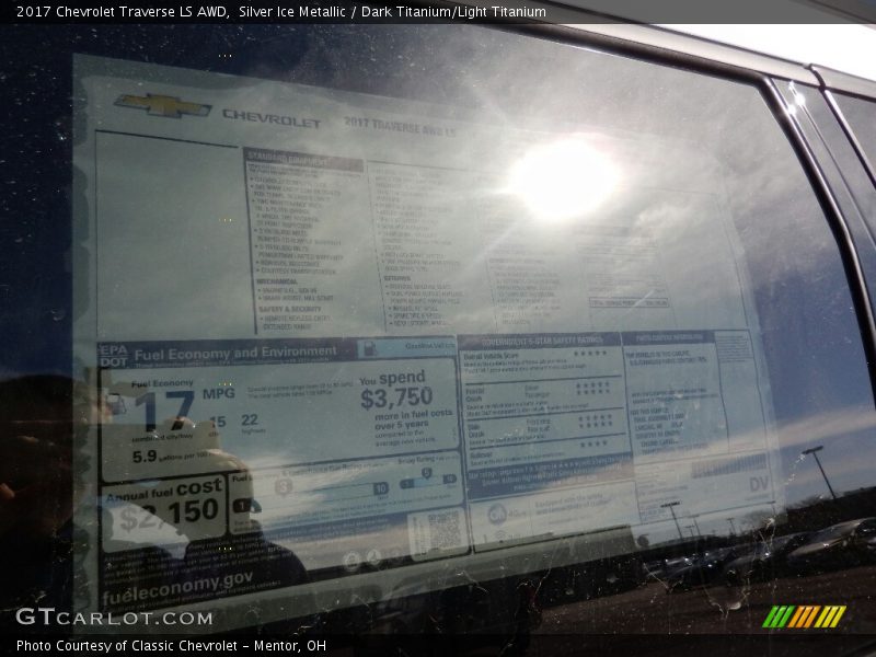 Silver Ice Metallic / Dark Titanium/Light Titanium 2017 Chevrolet Traverse LS AWD