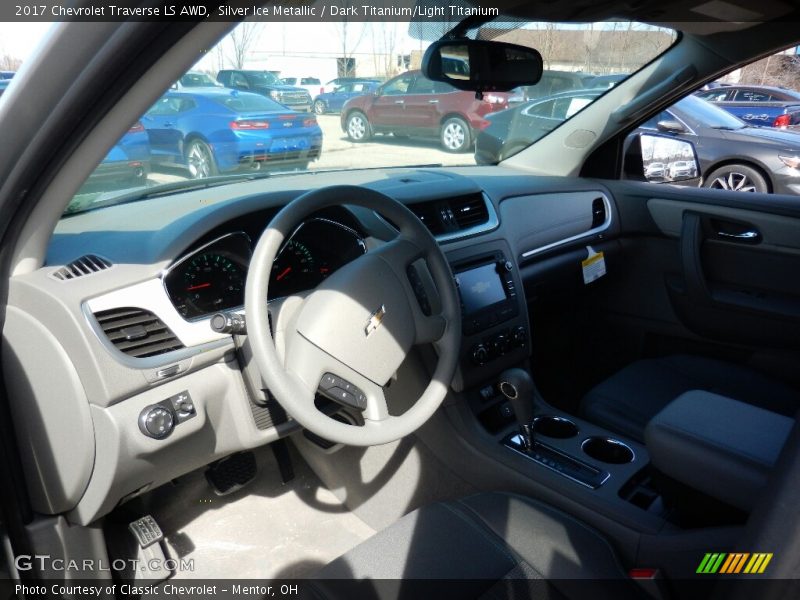 Silver Ice Metallic / Dark Titanium/Light Titanium 2017 Chevrolet Traverse LS AWD