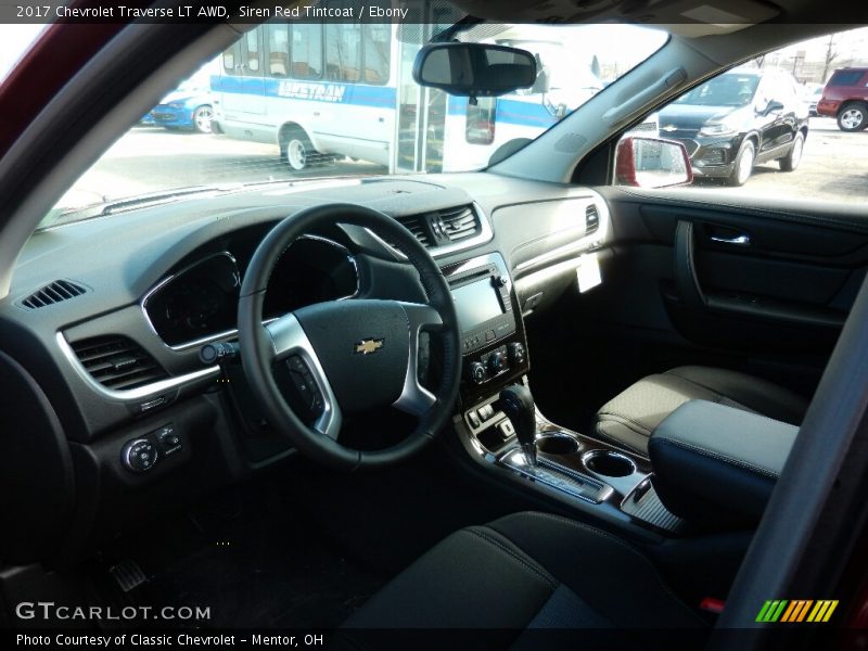 Siren Red Tintcoat / Ebony 2017 Chevrolet Traverse LT AWD