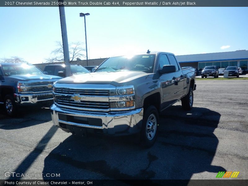 Pepperdust Metallic / Dark Ash/Jet Black 2017 Chevrolet Silverado 2500HD Work Truck Double Cab 4x4